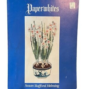 Paperwhites Cross Stitch Pattern by Susan Stafford Helming Vintage Floral Design